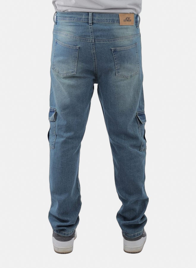 EGY WEAR Men'S Olive Blue Slim Fit Jeans - Image 3